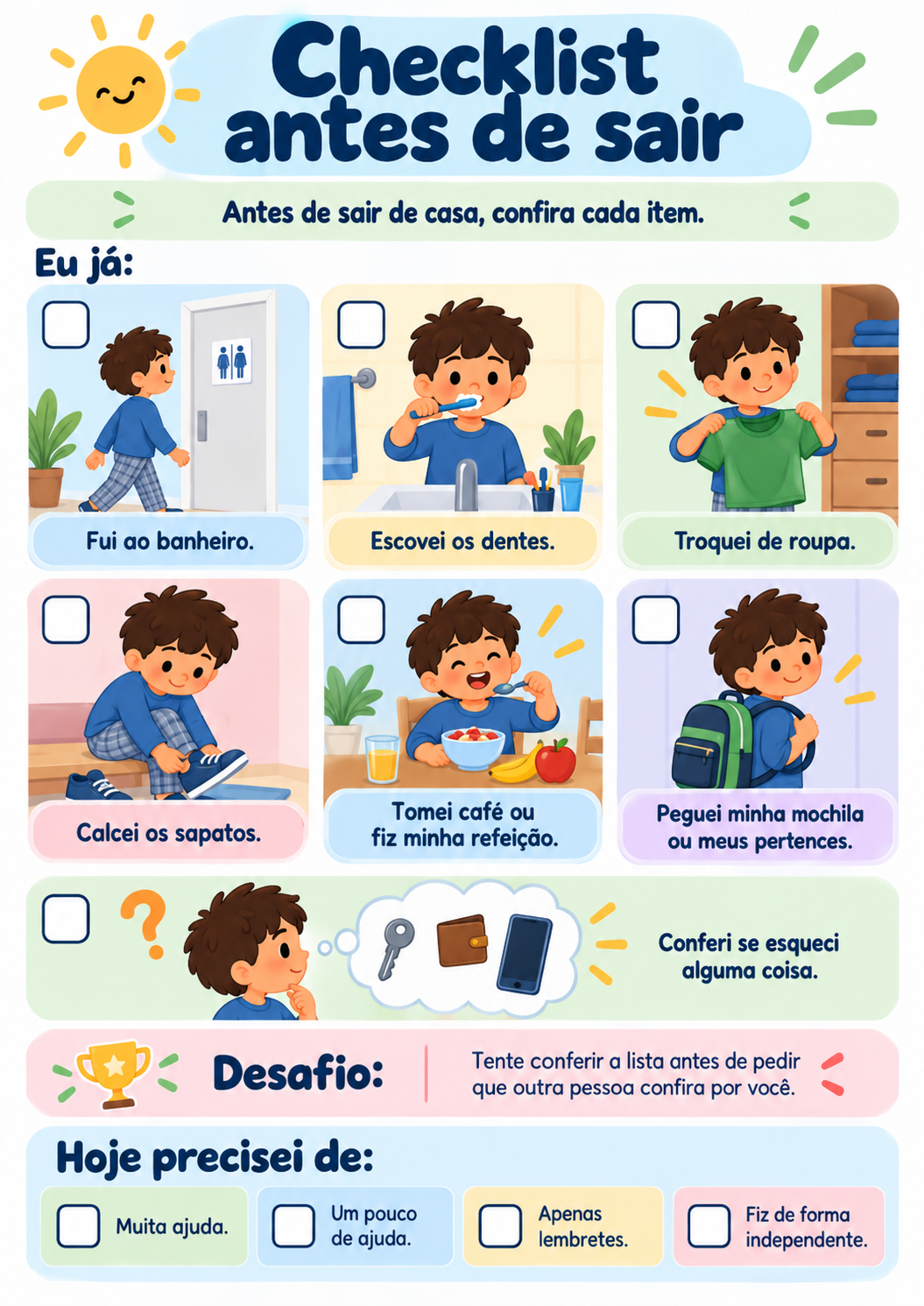 Atividade do Kit Autonomia e Rotina TEA - Atividade 6