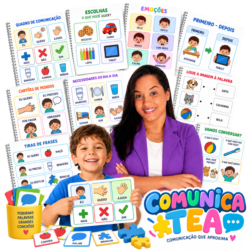 Comunica TEA - Atividades Visuais Inspiradas em Técnicas Americanas